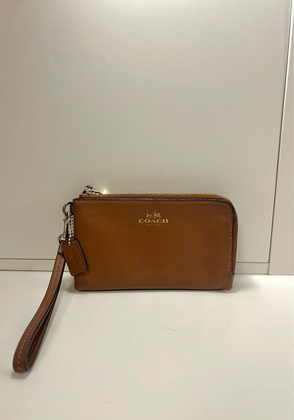 Coach Brown Leather Wristlet Wallet (Used)