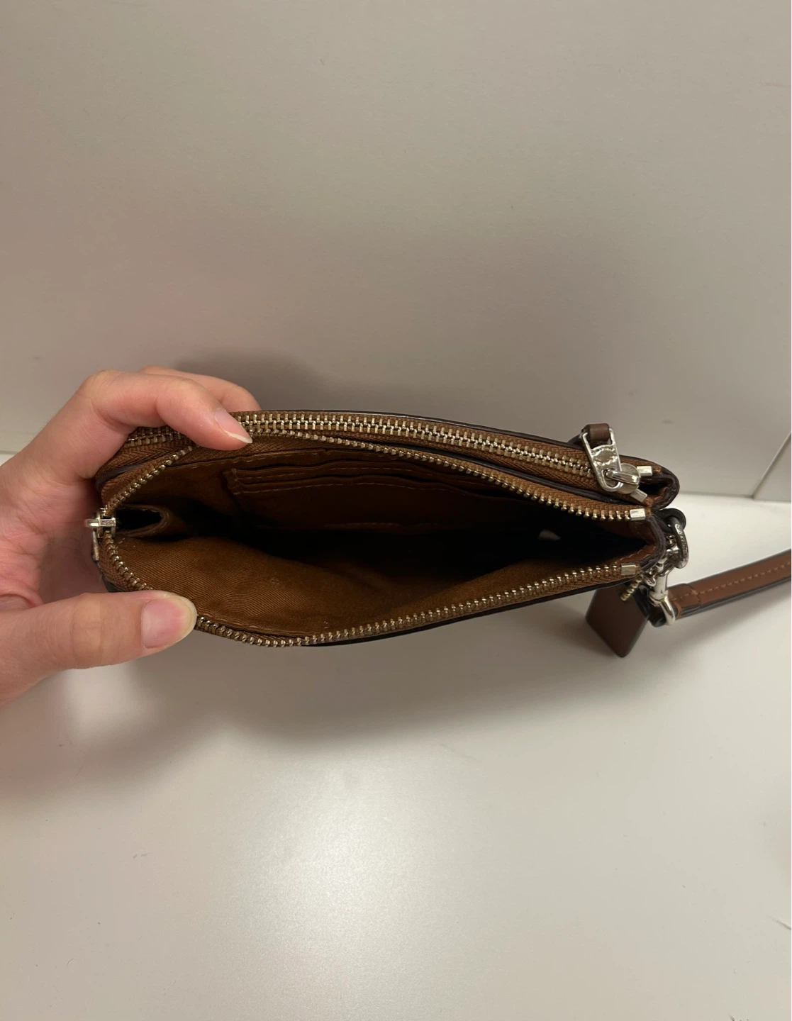 Coach Brown Leather Wristlet Wallet (Used) - photo 3