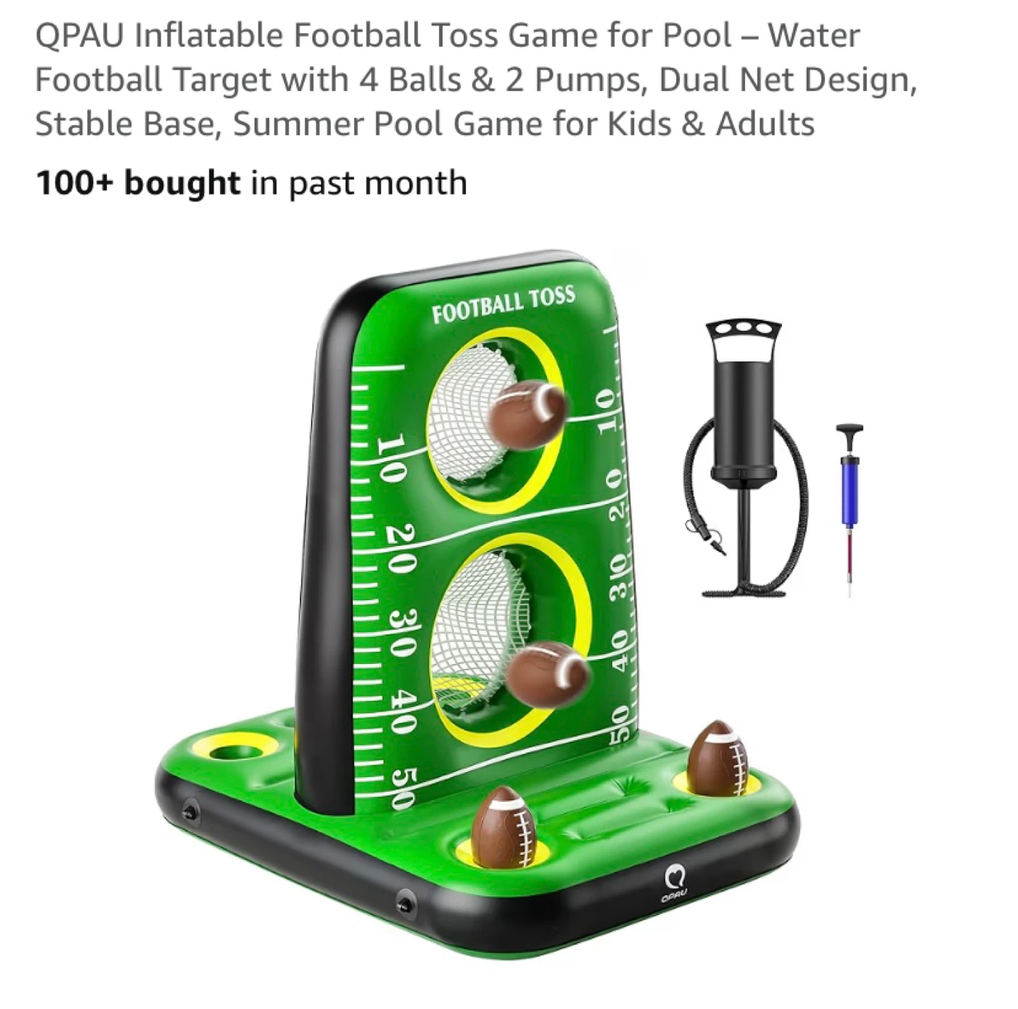 Brand New Inflatable Football Toss Game for Pool