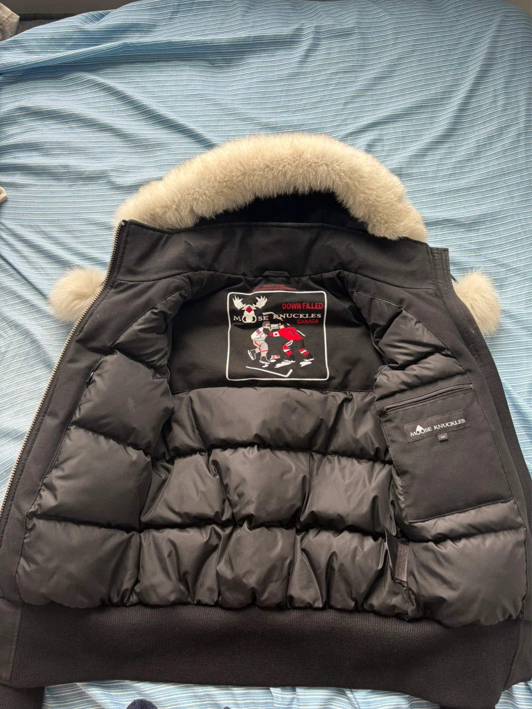 Moose Knuckles Down Filled Bomber Jacket - photo 3