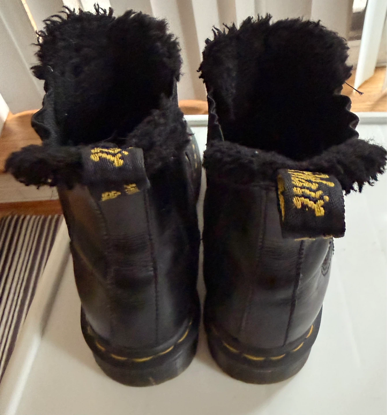 Dr. Martens Black Leather Fur Lined Chelsea Boots - photo 2
