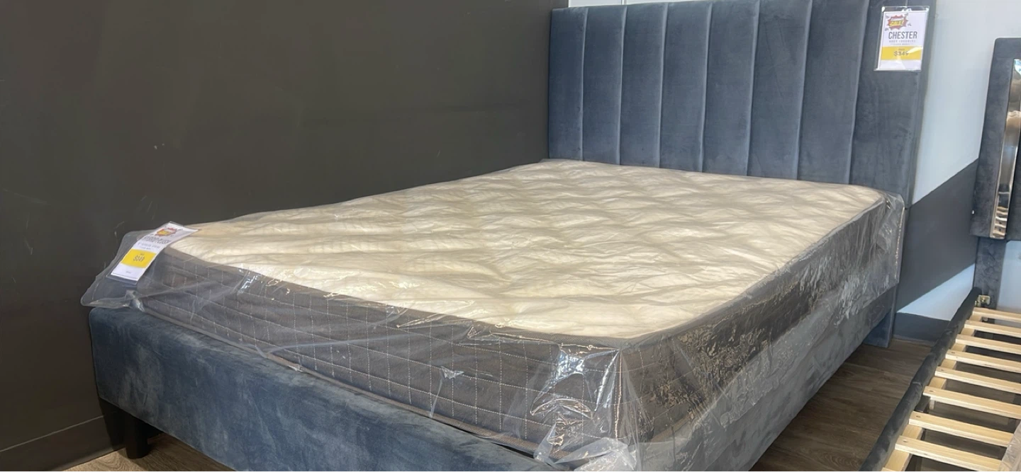 FLOOR MODEL FOR SALE!!  DOUBLE MATTRESS AND BED FRAME - photo 2