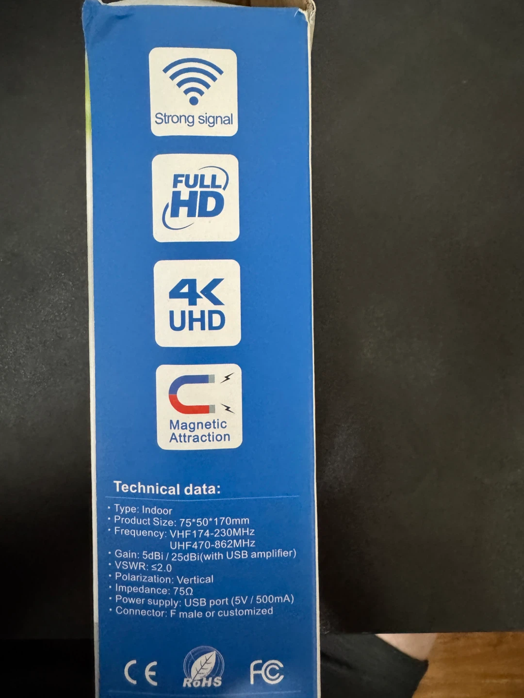 Digital TV Antenna - High Gain Magnetic Base - photo 3