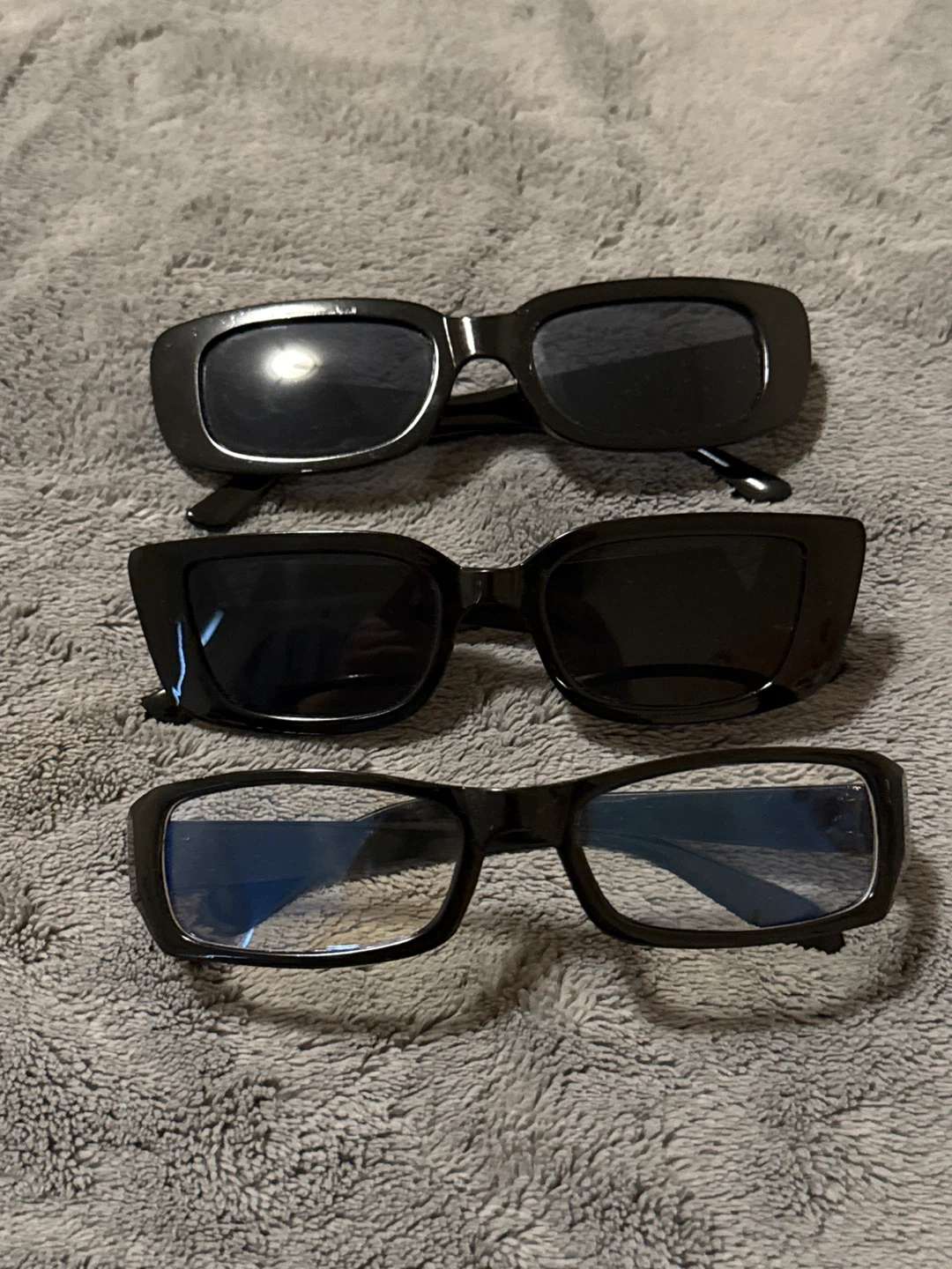 3 Pairs Black Sunglasses
