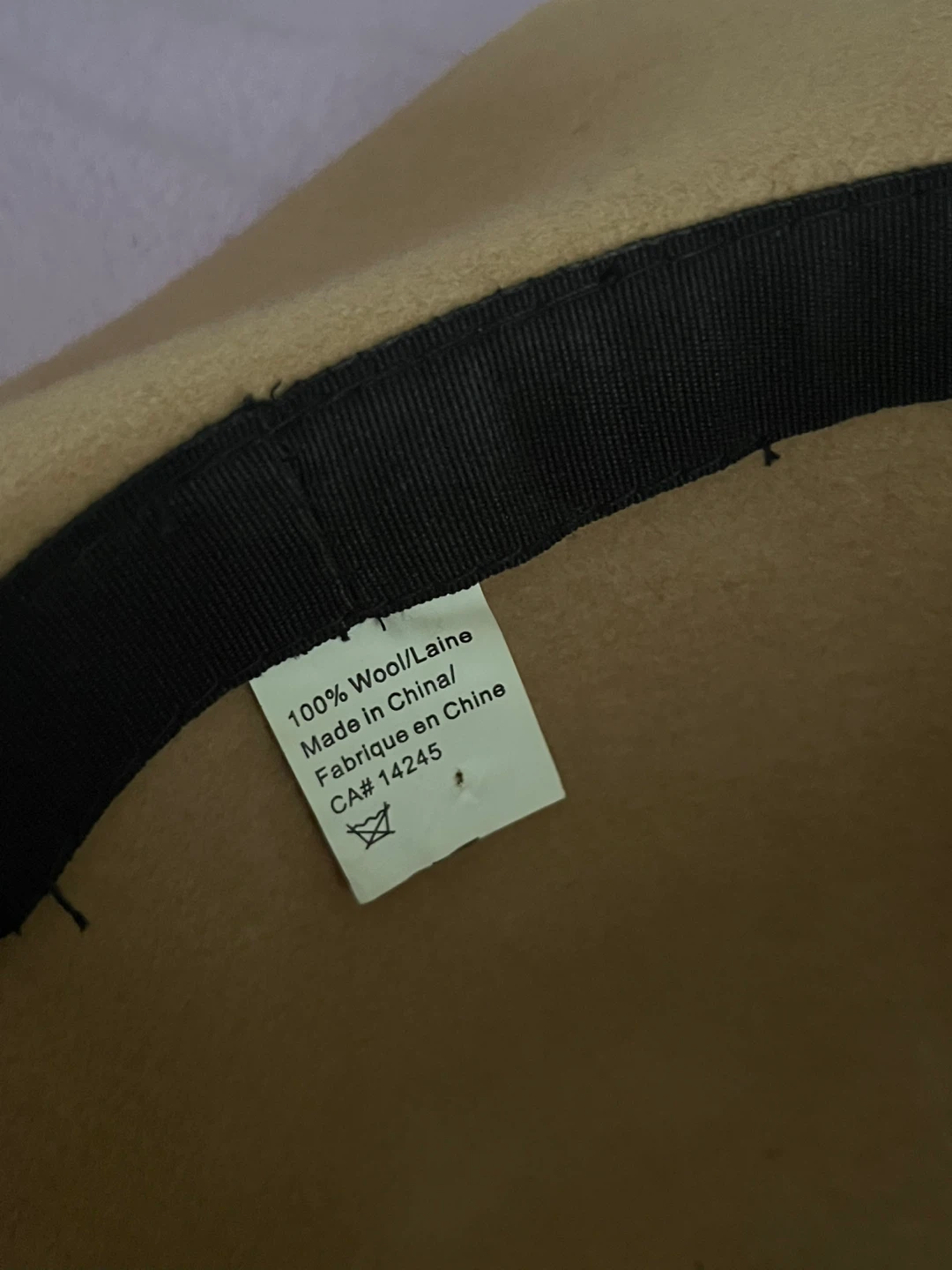 Tan Wool Wide Brim Hat with Braided Band - photo 4