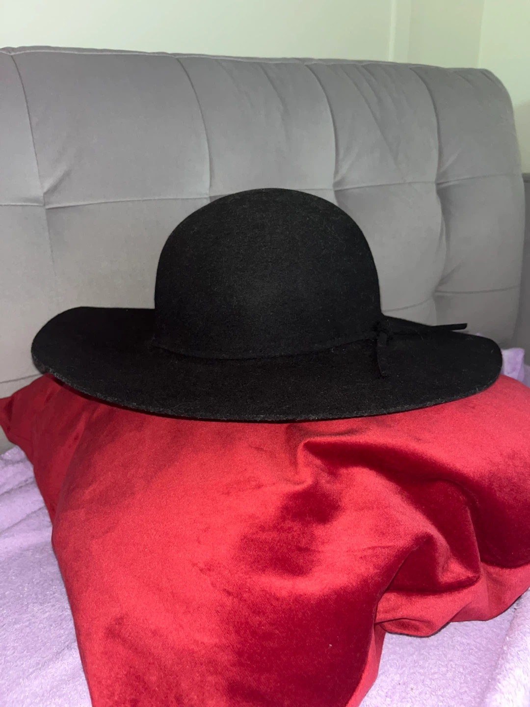 Black Wool Wide-Brim Hat - photo 2