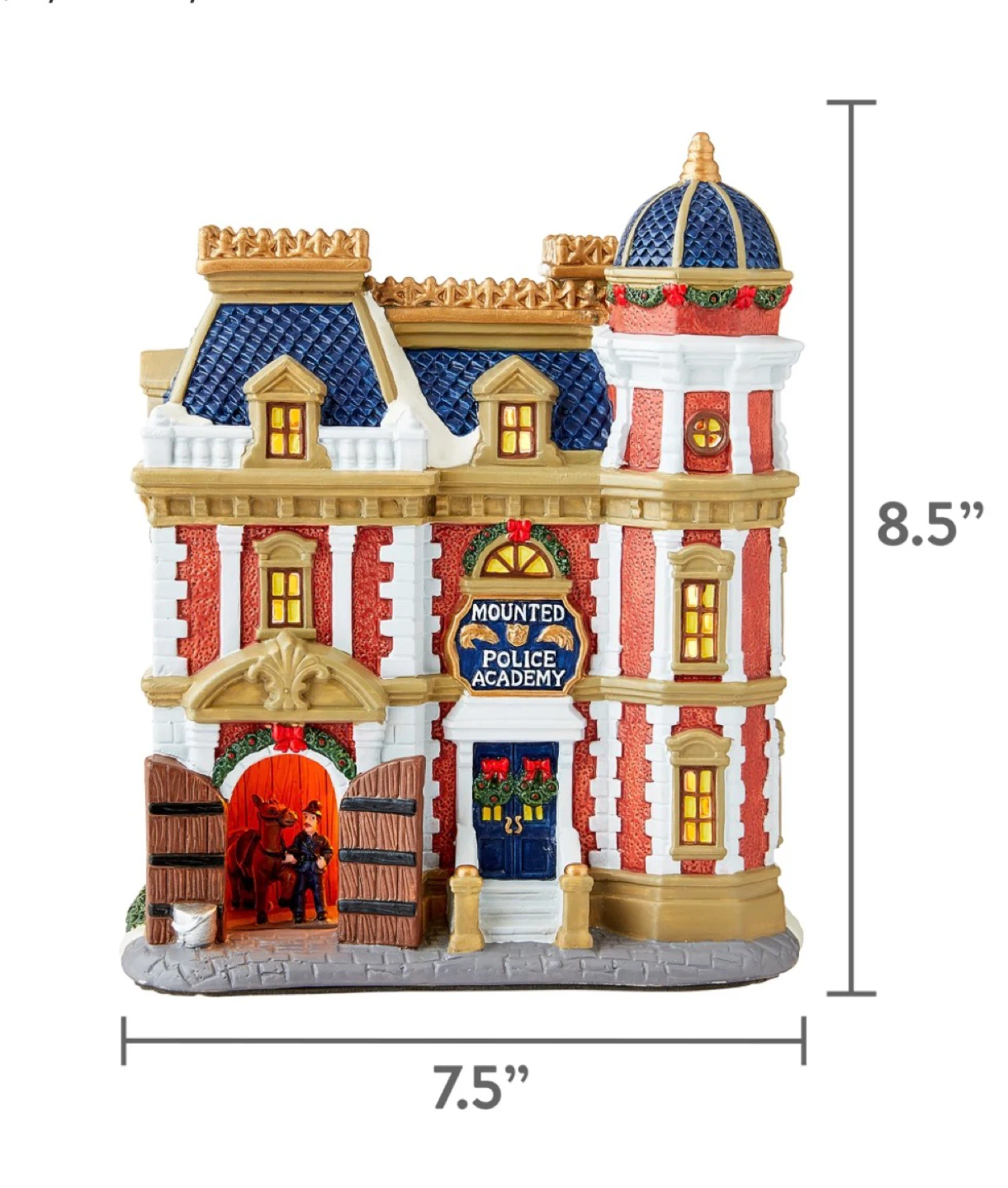 Holiday Time Mounted Police Academy Light-Up Building - photo 4