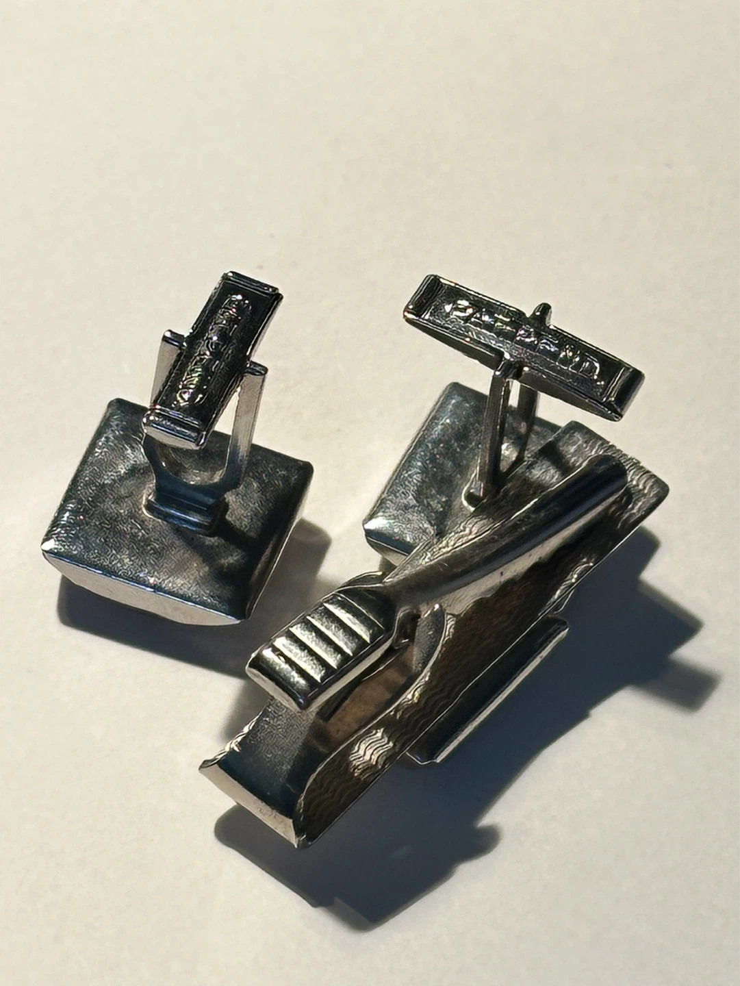 Vintage agate tie clip and cufflink set - photo 5