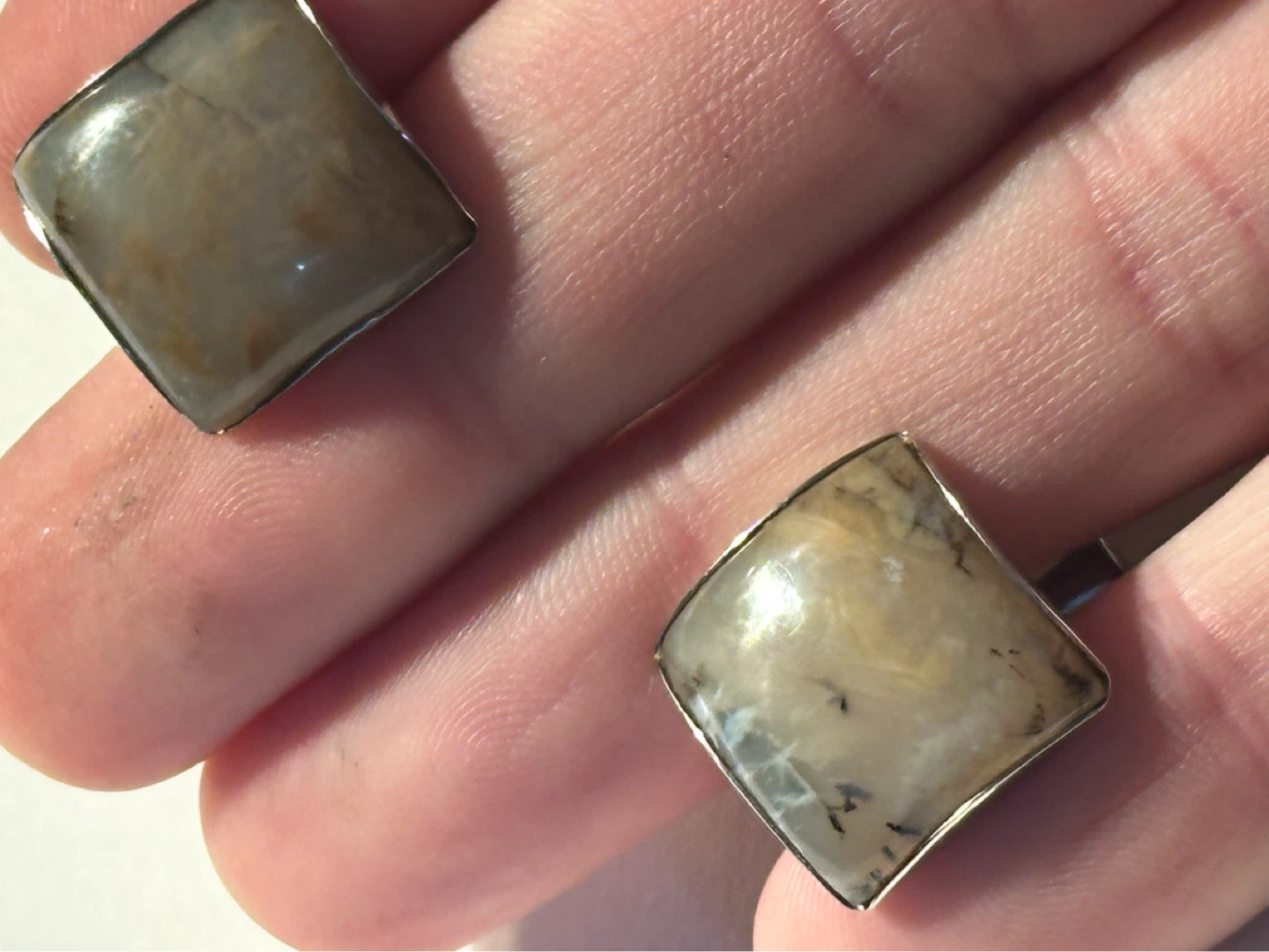 Vintage agate tie clip and cufflink set - photo 3