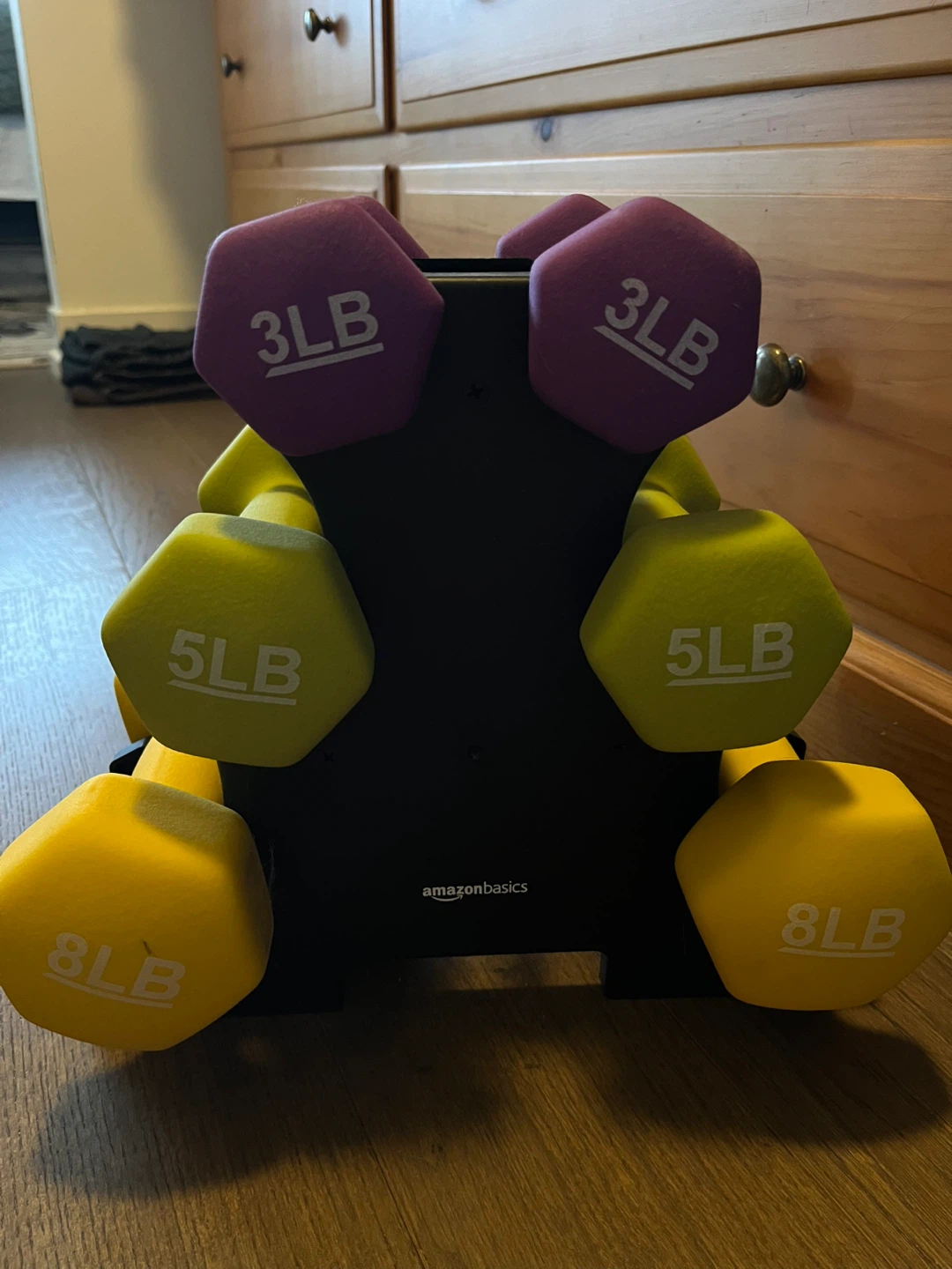Amazon Neoprene Dumbbell Hand Weights (3, 5, 8 LB Pairs) - photo 2