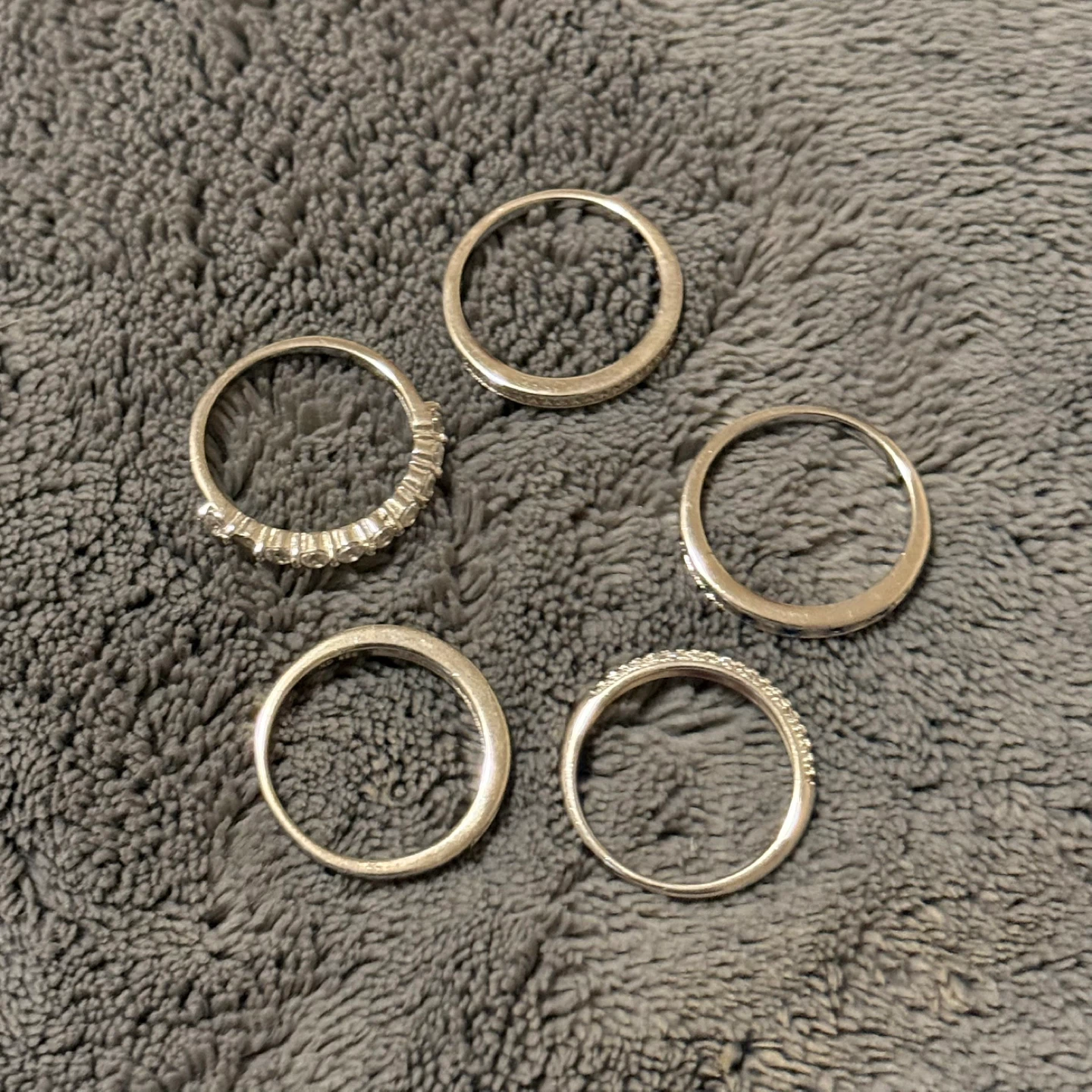 Set of 5 Sterling Silver Rings - photo 2