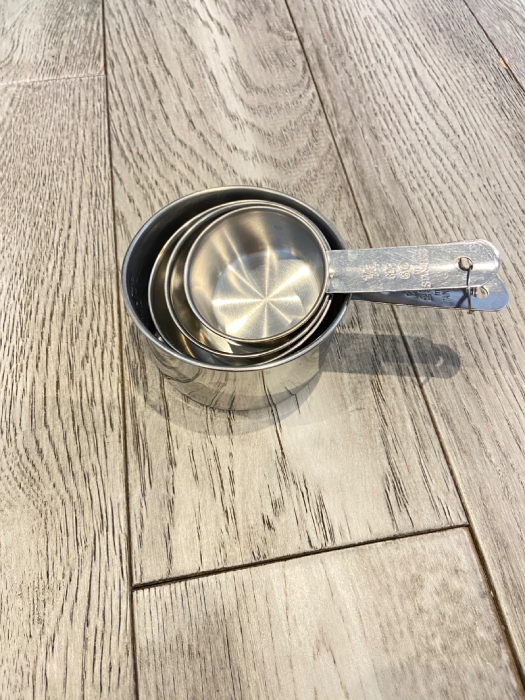 Set of 4 Stainless Steel Measuring Cups - photo 2