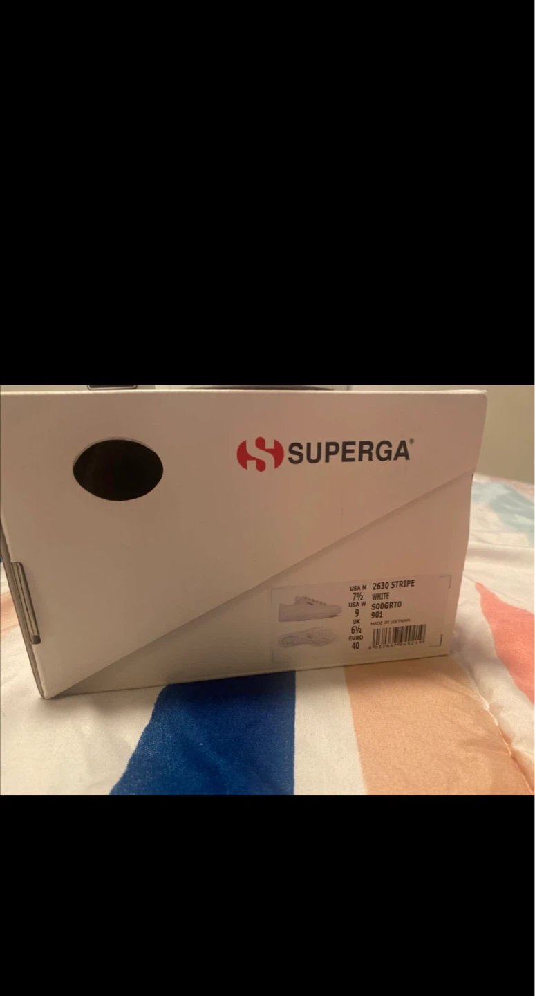 Superga 2630 Stripe White Canvas Sneakers - US W 8 / EU 40 - photo 3