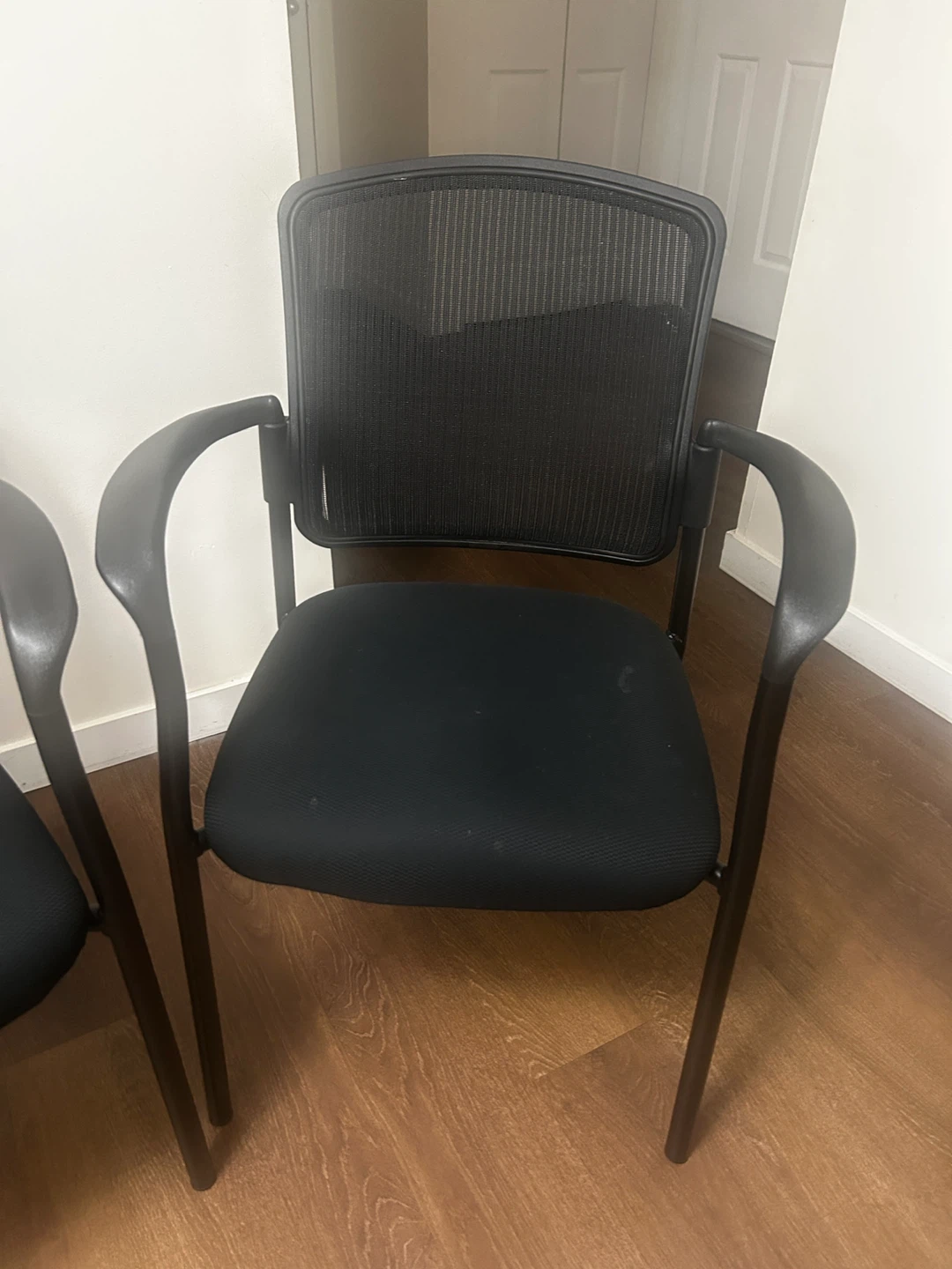 Black Office Guest Chairs (Set of 2) - photo 2