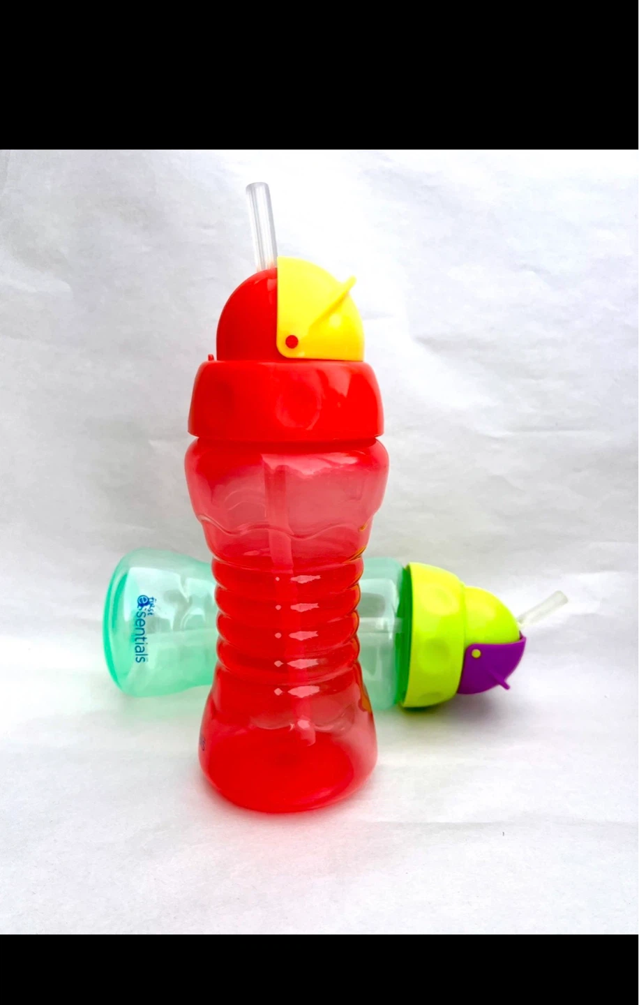 FREE - First Essentials Sippy Cups with Straws - Red and Green