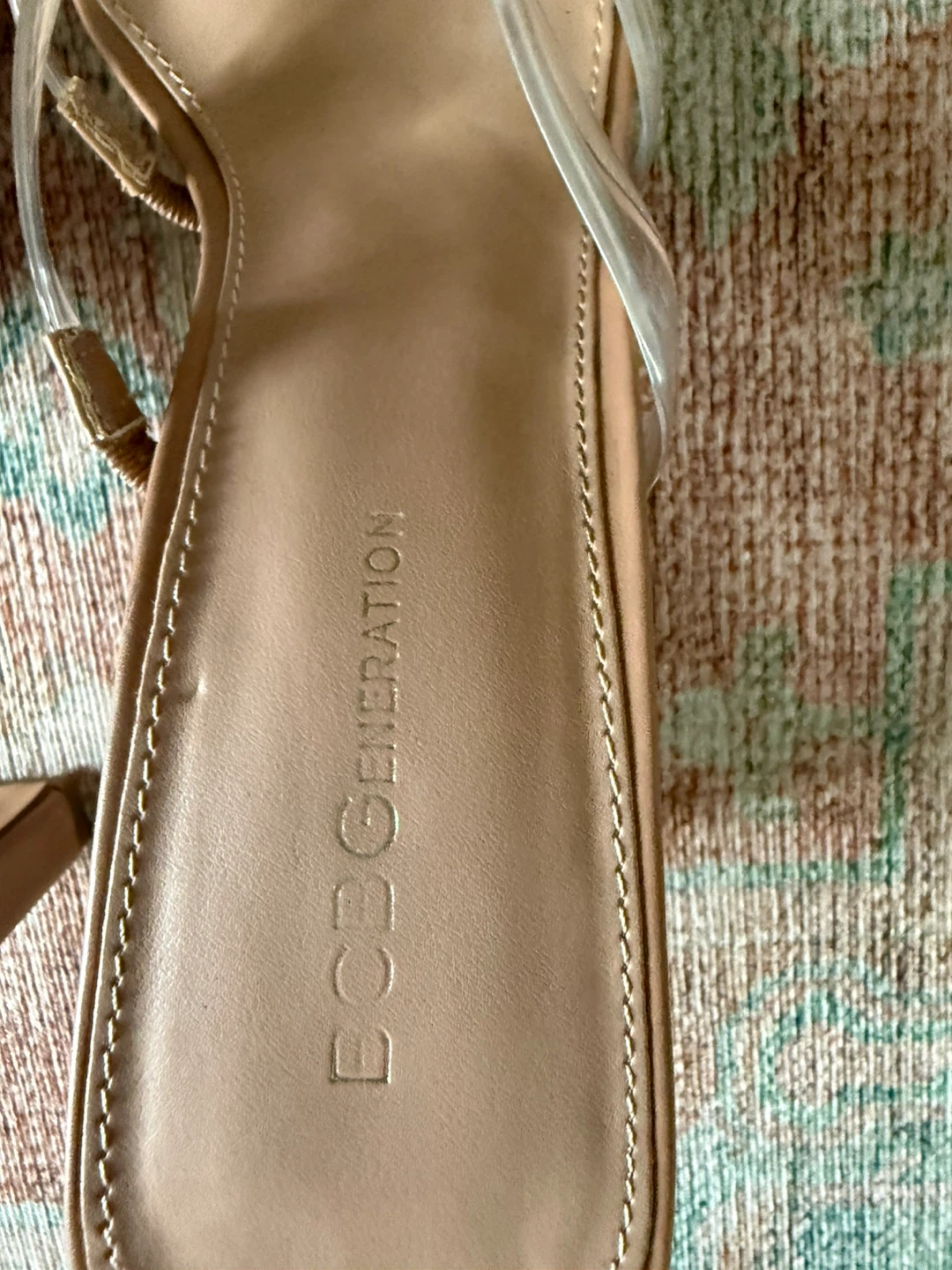 BCBGeneration Nude Heeled Sandals Size 9 - photo 2