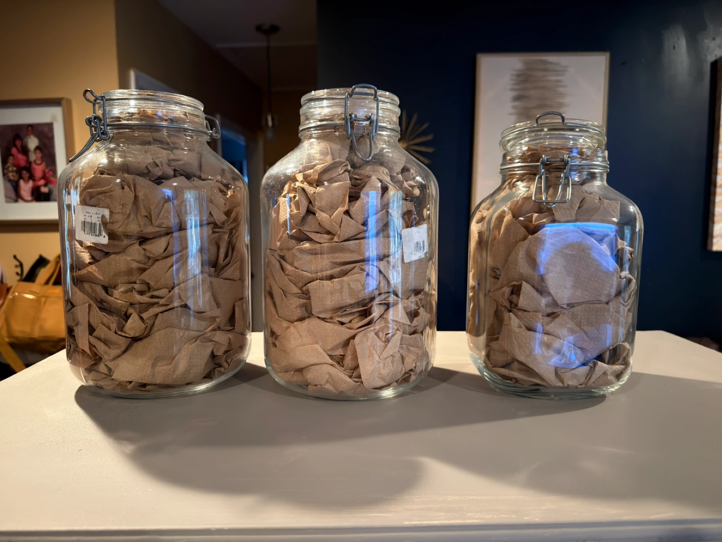 Set of 3 Glass Jars with Clasp Lids