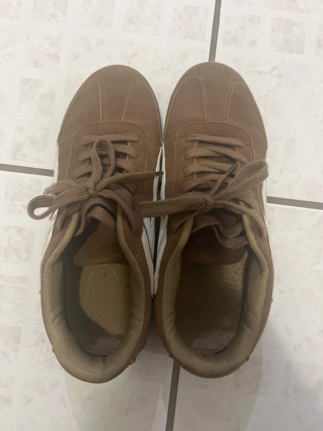 Brown Suede Sneakers Size 8