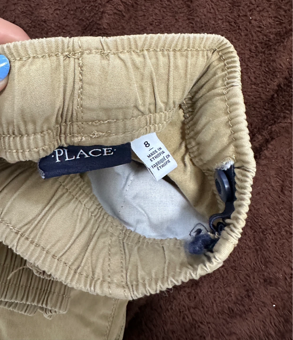 The Children's Place Khaki Jogger Pants Size 8 - photo 2