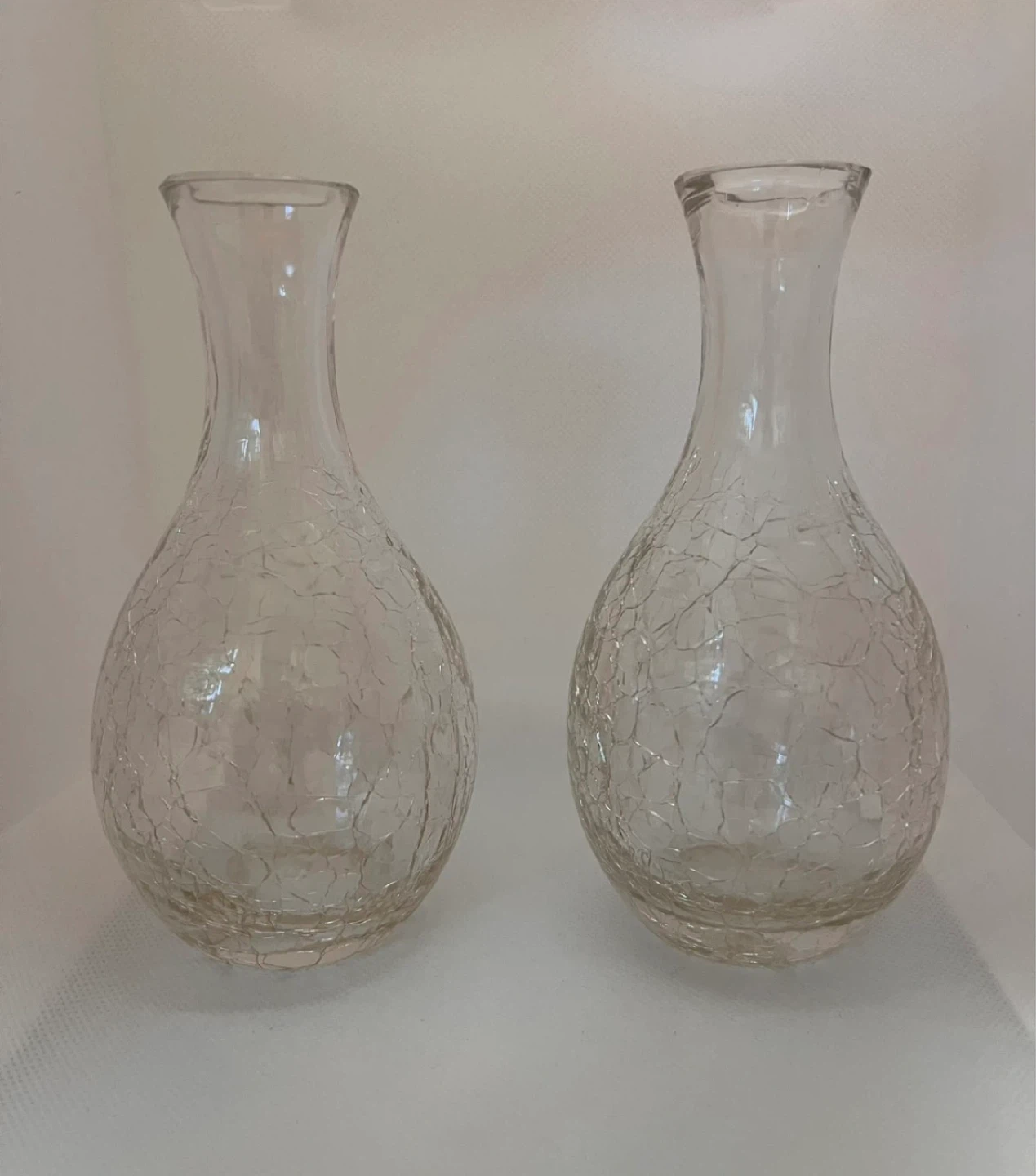 FREE - Two Crackle Glass Vases