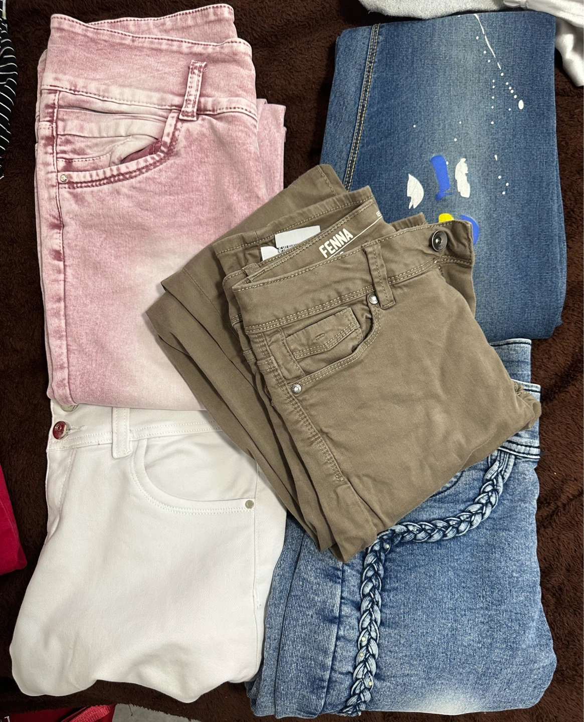 Bundle of 5 pairs of girls' jeans - photo 2