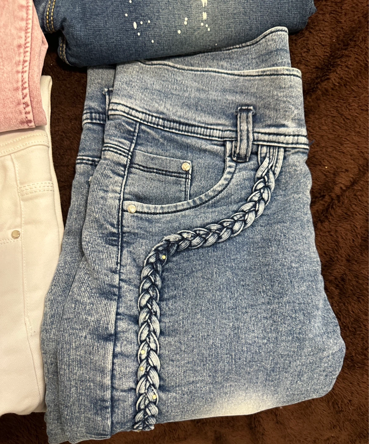 Bundle of 5 pairs of girls' jeans - photo 3