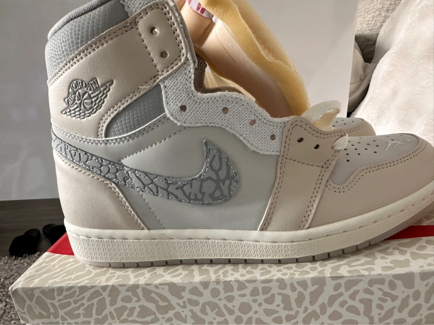 Jordan 1 Retro High OG SE Elephant Print Sneakers - photo 3