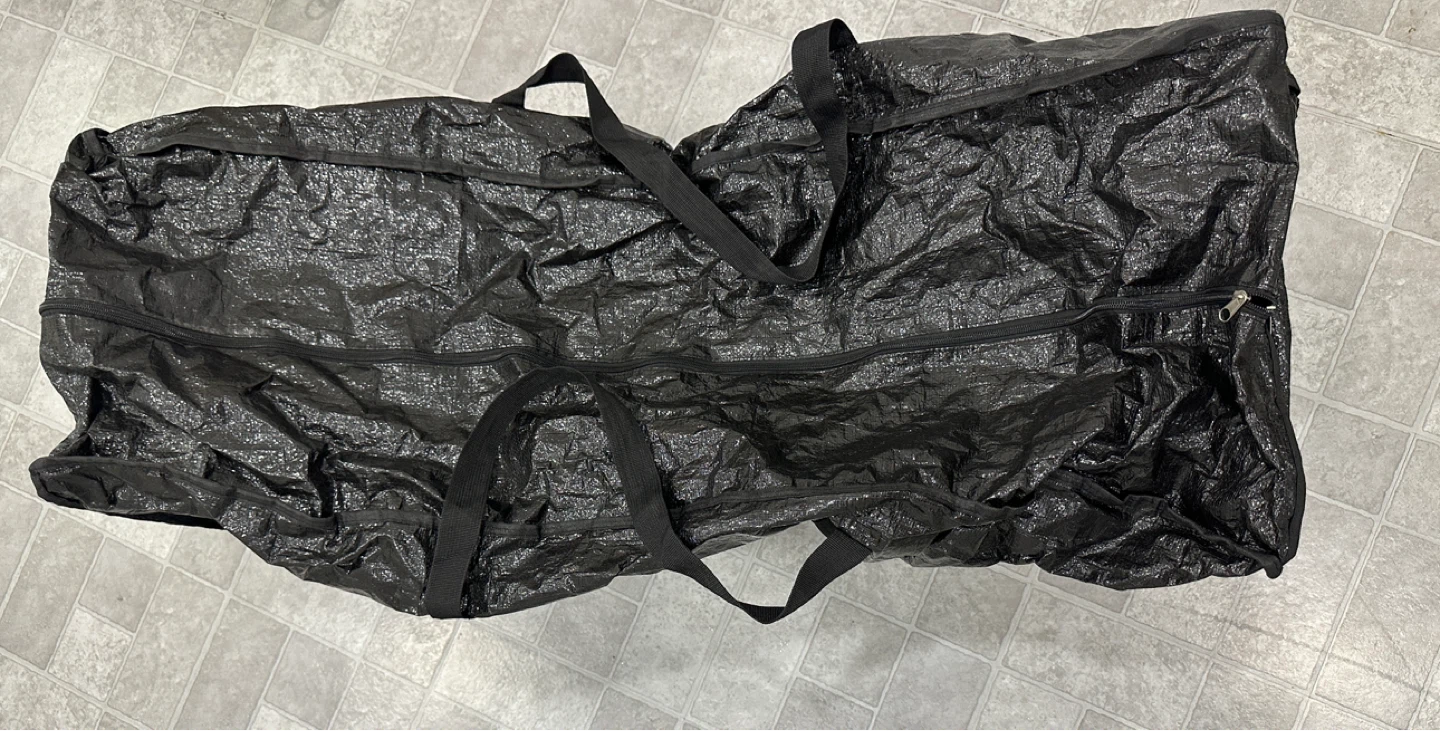 Black Duffel Bag / Storage Bag with Zipper - photo 3