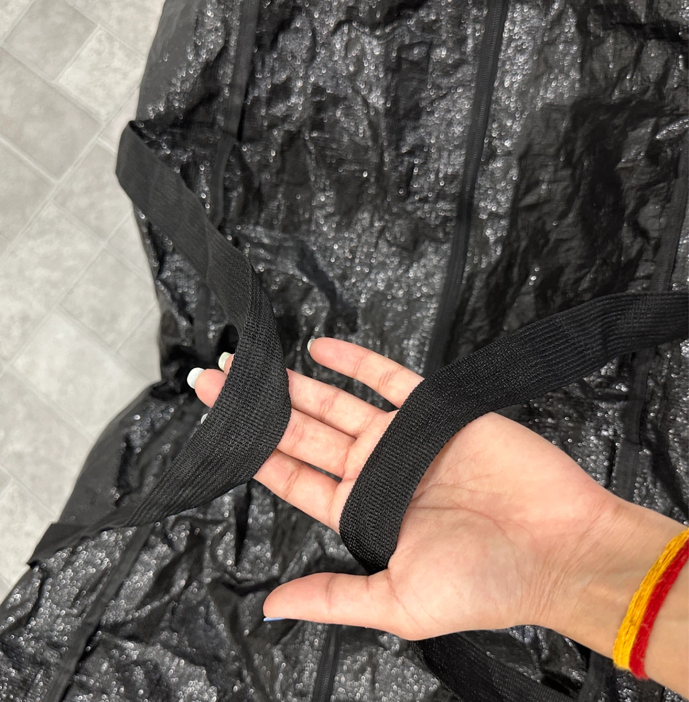 Black Duffel Bag / Storage Bag with Zipper