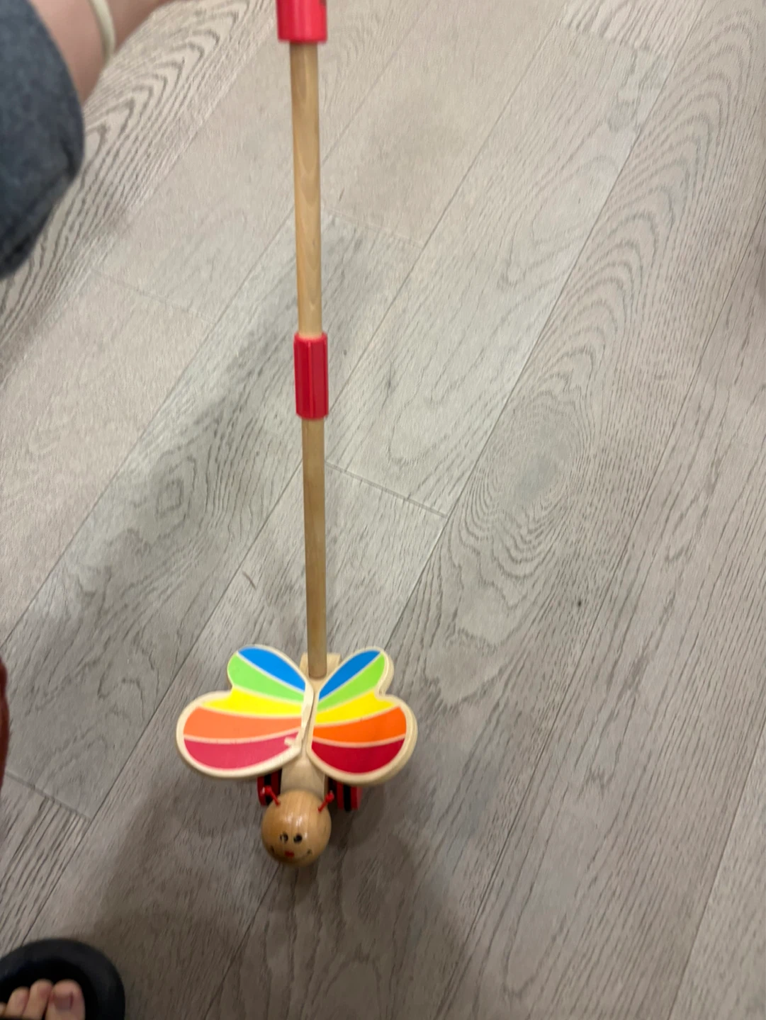 Wooden Butterfly Push Toy - photo 2