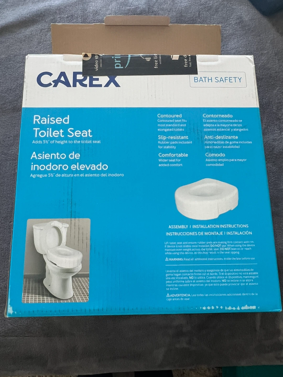 Carex Raised Toilet Seat 5 1/2”