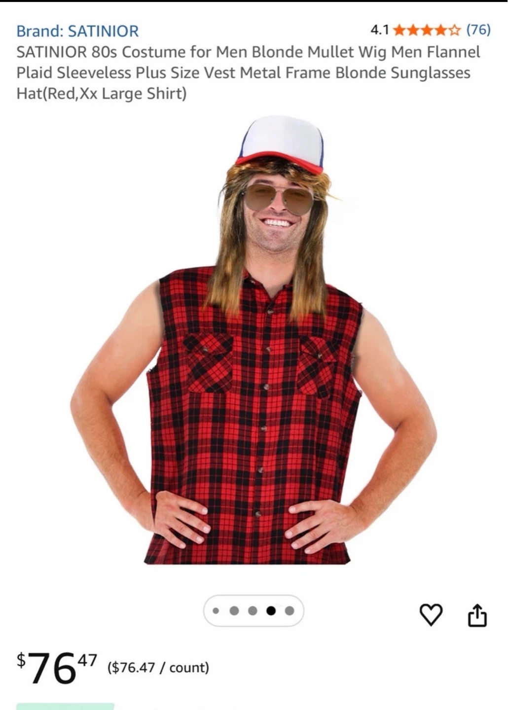 80s Mullet Costume for Men - photo 3