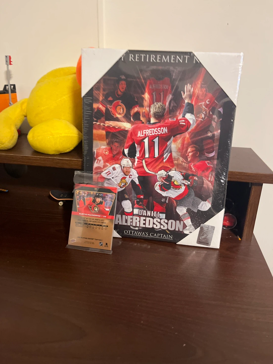 Daniel Alfredsson Retirement Canvas & Hockey Card