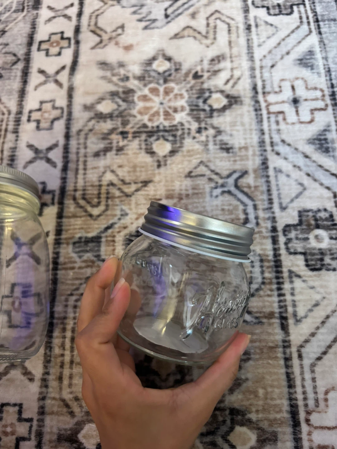 Heritage Glass Mason Jars with Lids (Set of 2) - photo 3