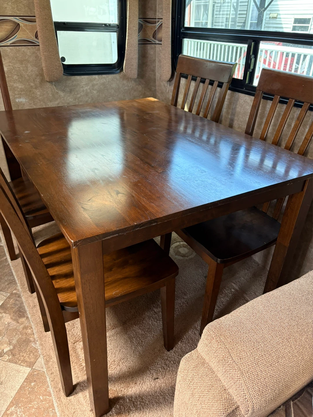 Wooden Dining Table and 4 Chairs