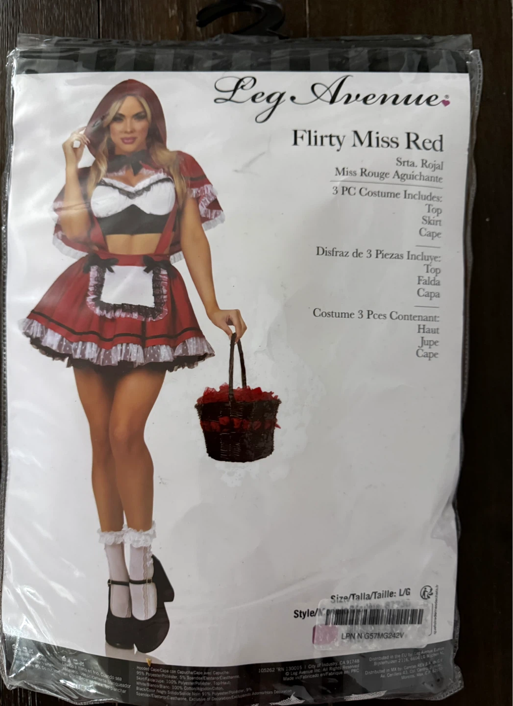 Leg Avenue Flirty Miss Red Costume - Large