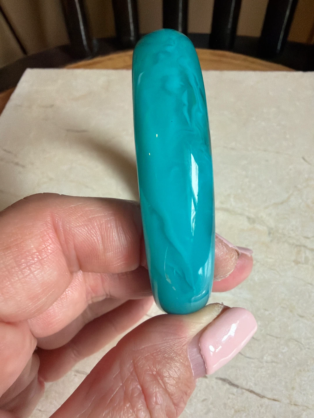 Turquoise Swirl Bangle Bracelet - photo 3