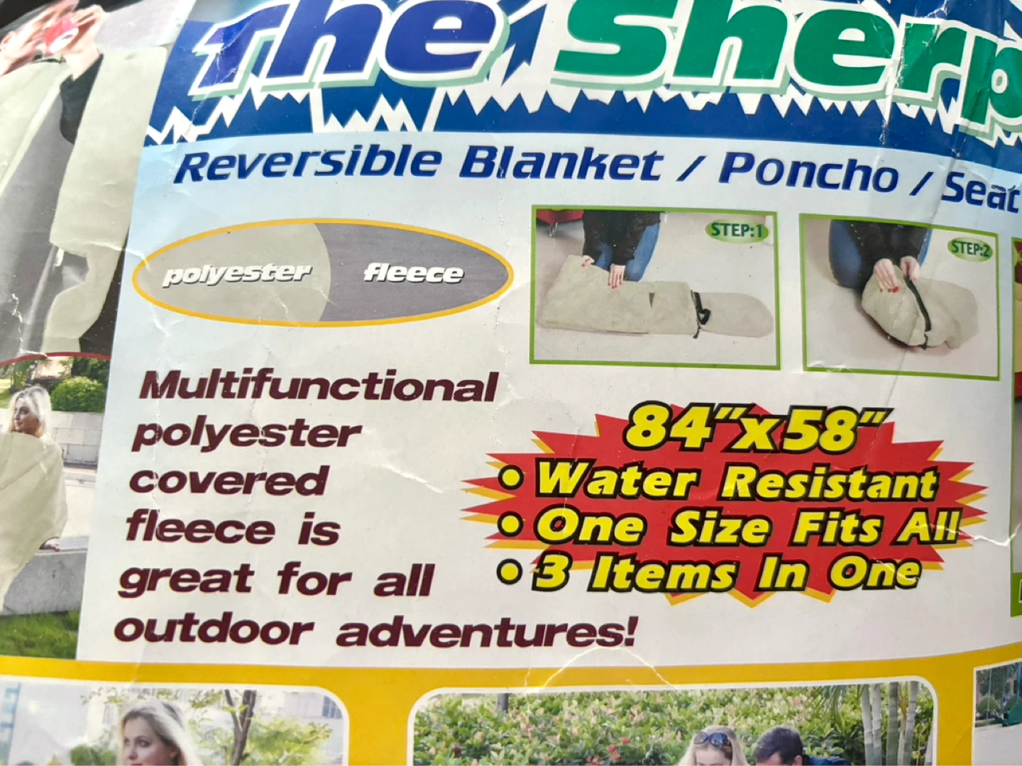 NEW Sherpa Reversible Blanket / Poncho / Seat Cushion - photo 4