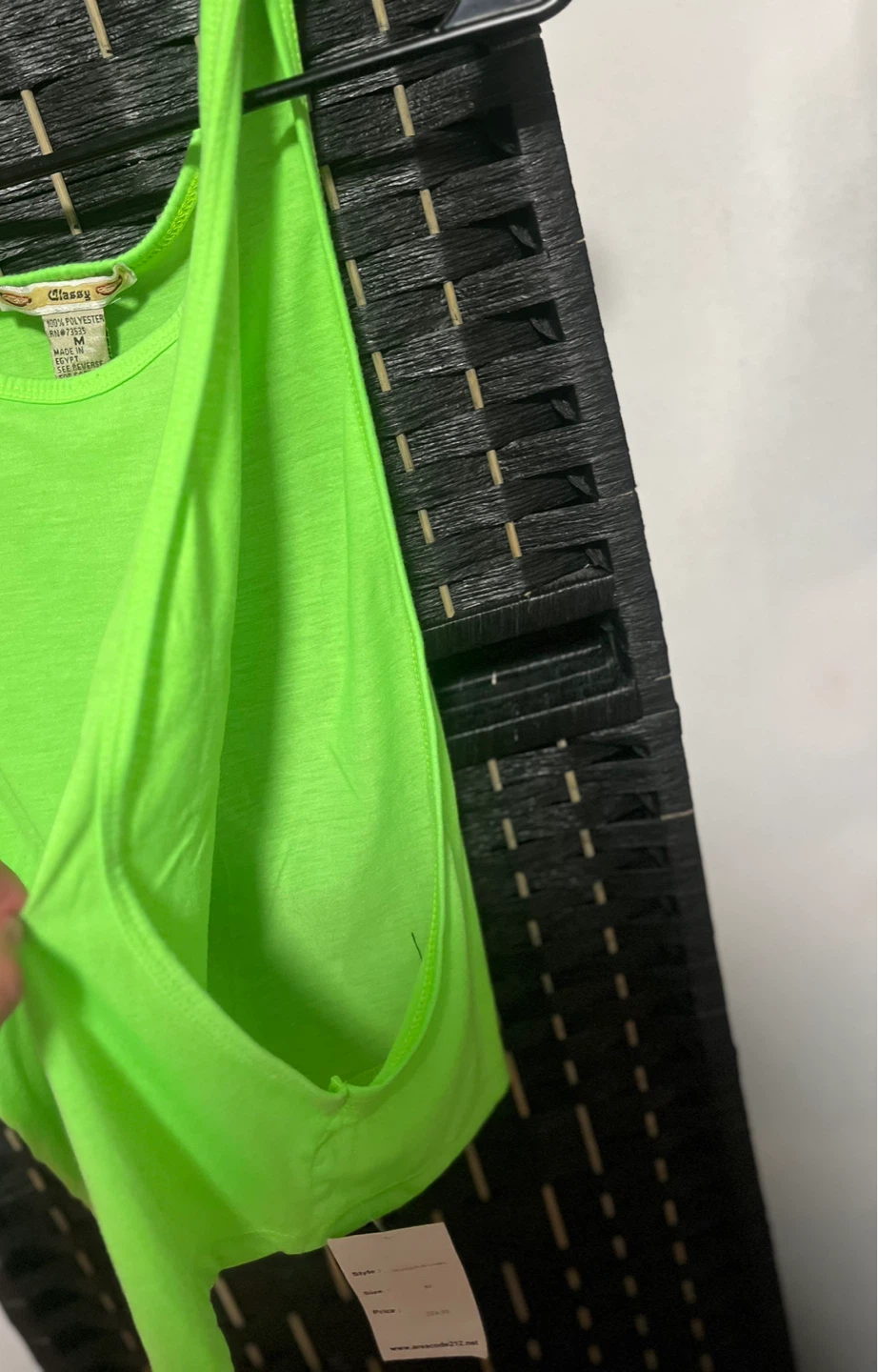 Classy Women's Neon Green Racerback Tank Top - Size M - photo 2