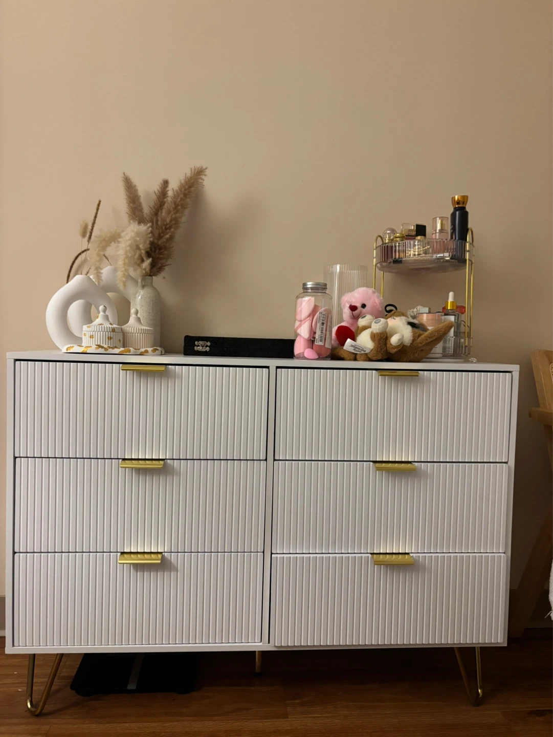 White Dresser with Gold Legs - photo 2