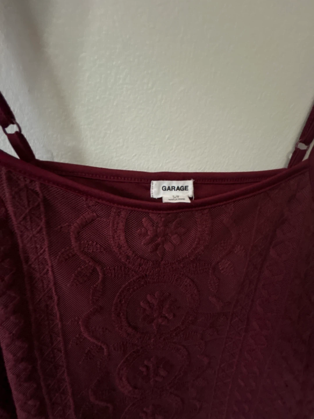 GARAGE Women's Burgundy Lace Camisole