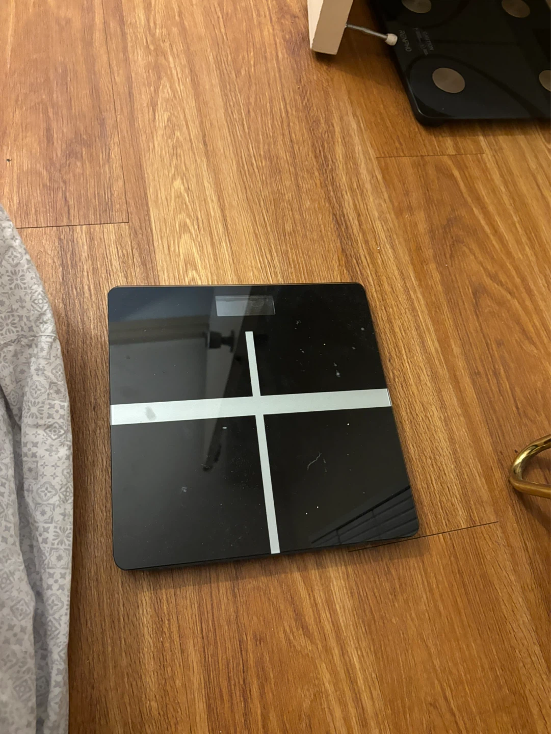 Black Digital Glass Weight Scale
