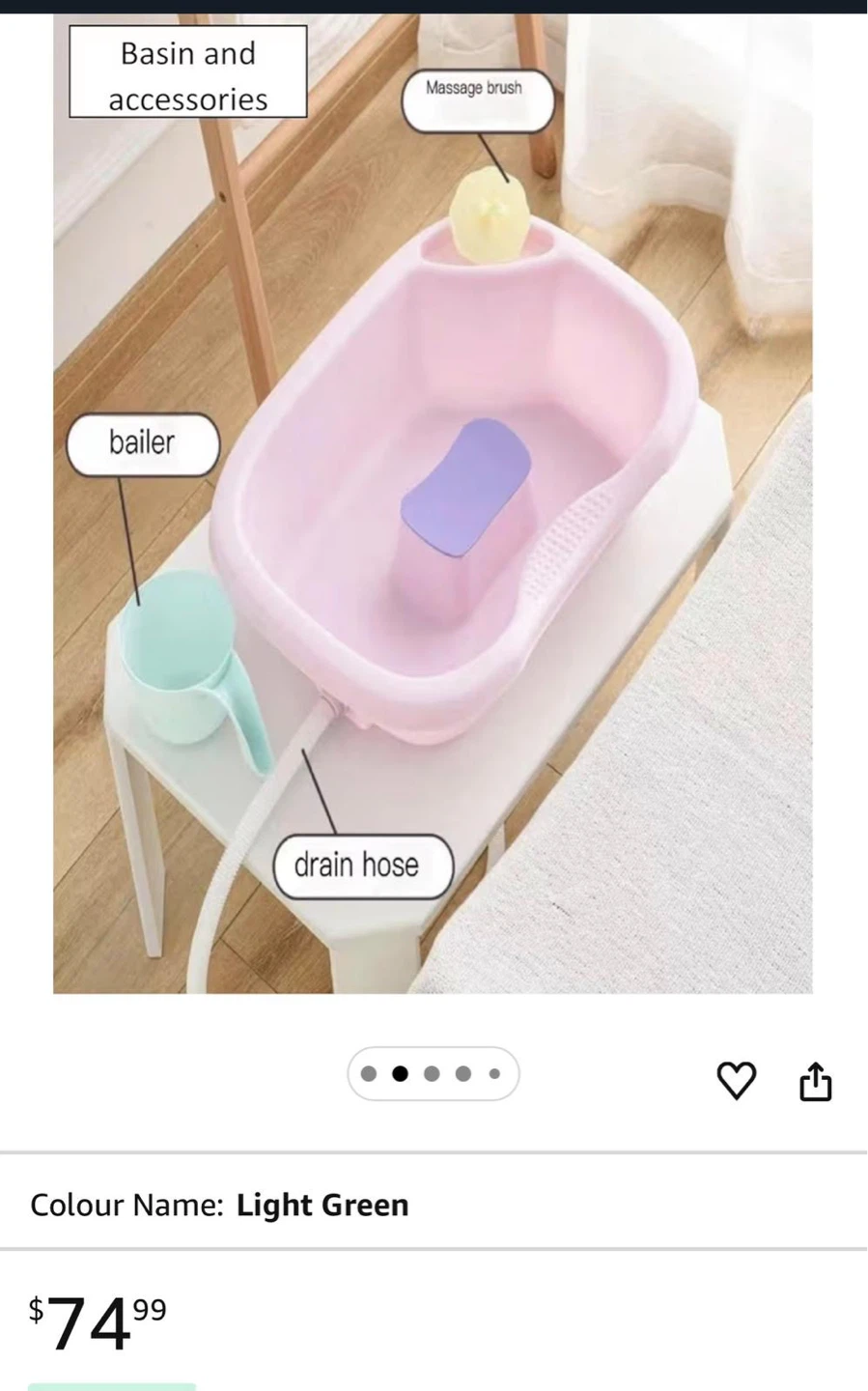 Hair washing Basin with Accessories - photo 4