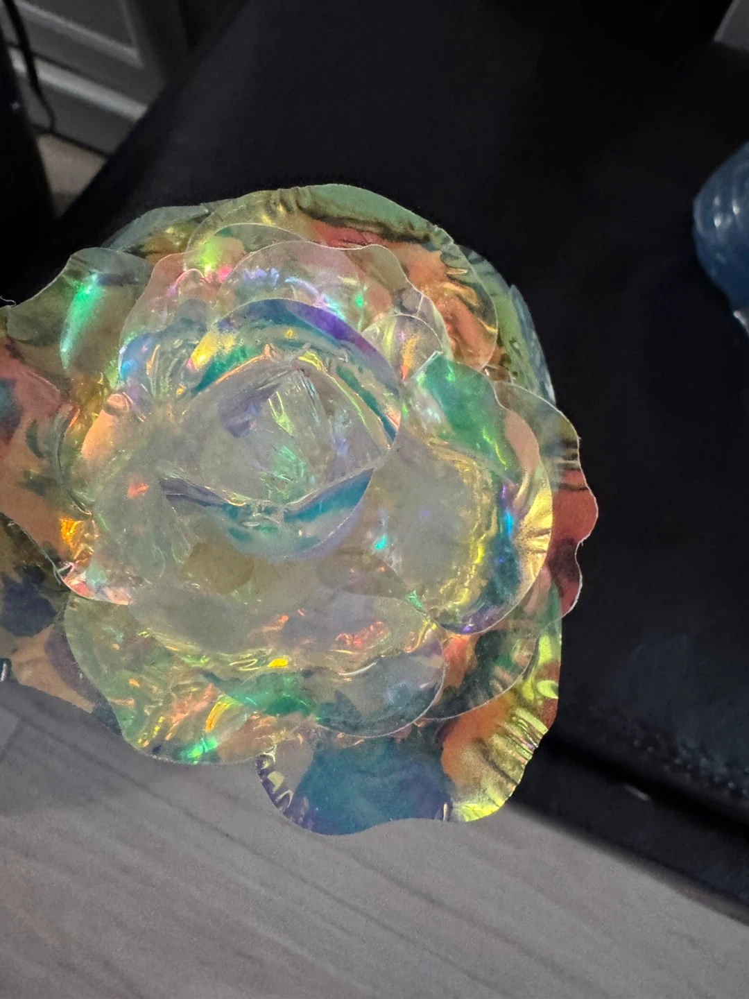 Iridescent Foil Rose Flower