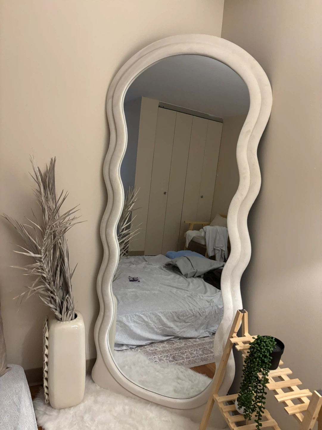 Curved full length Floor Mirror