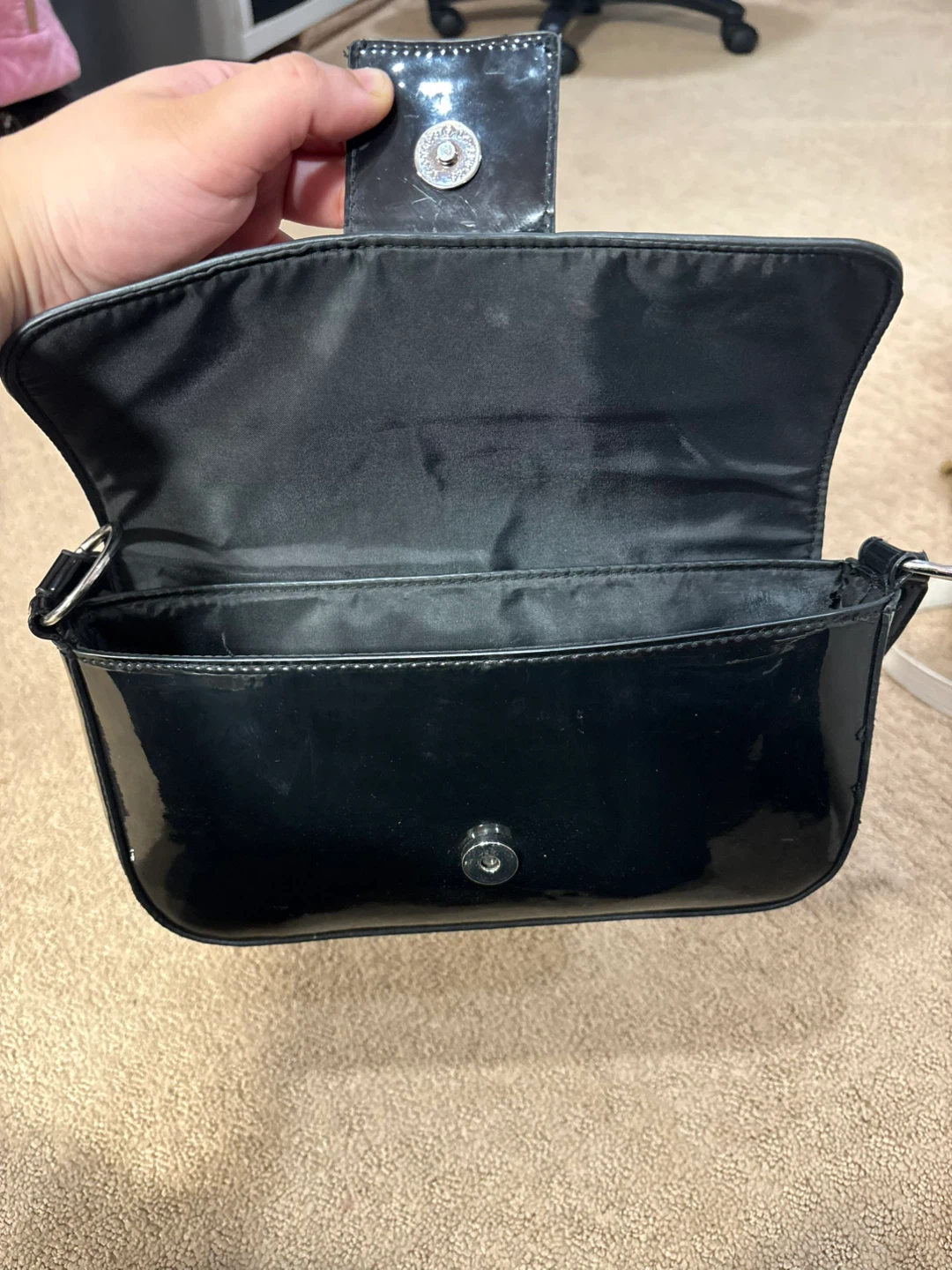 Black Patent Shoulder Bag - photo 3