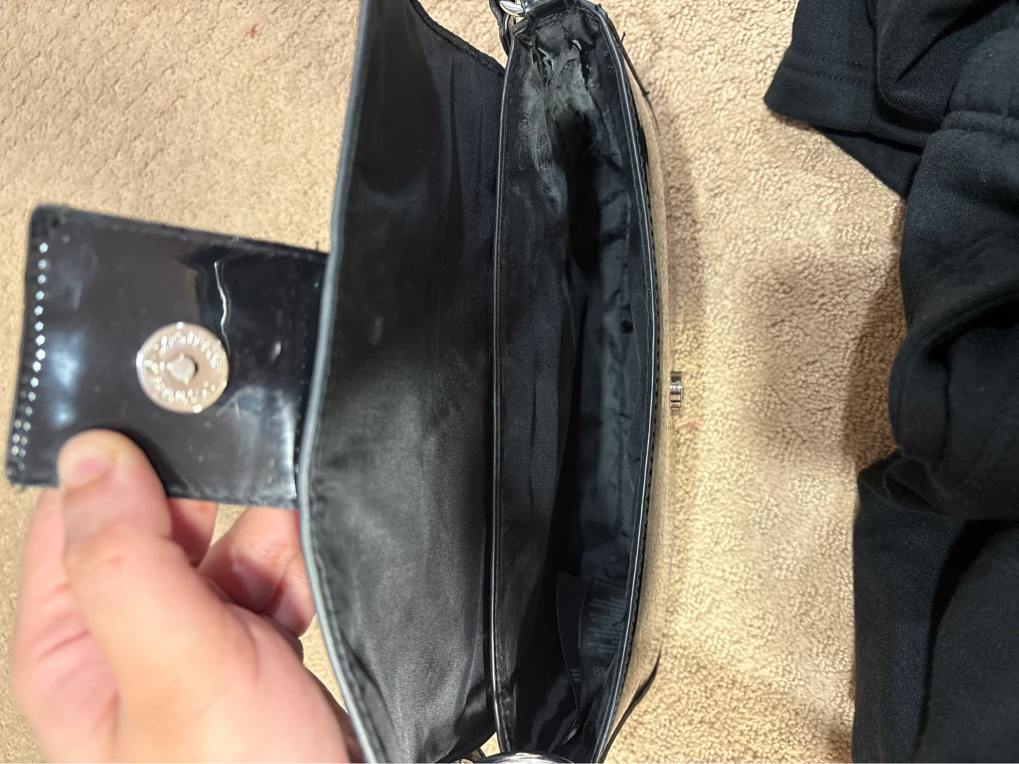 Black Patent Shoulder Bag - photo 5