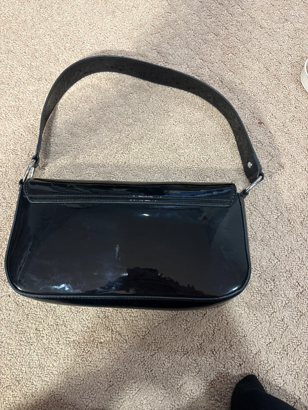 Black Patent Shoulder Bag - photo 4