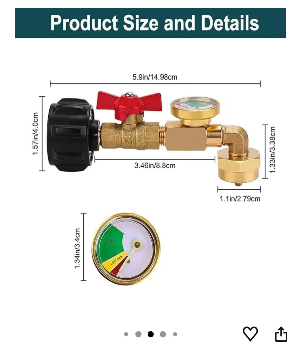 Universal Propane Tank Refill Adapter Gauge Level valve GCC-1