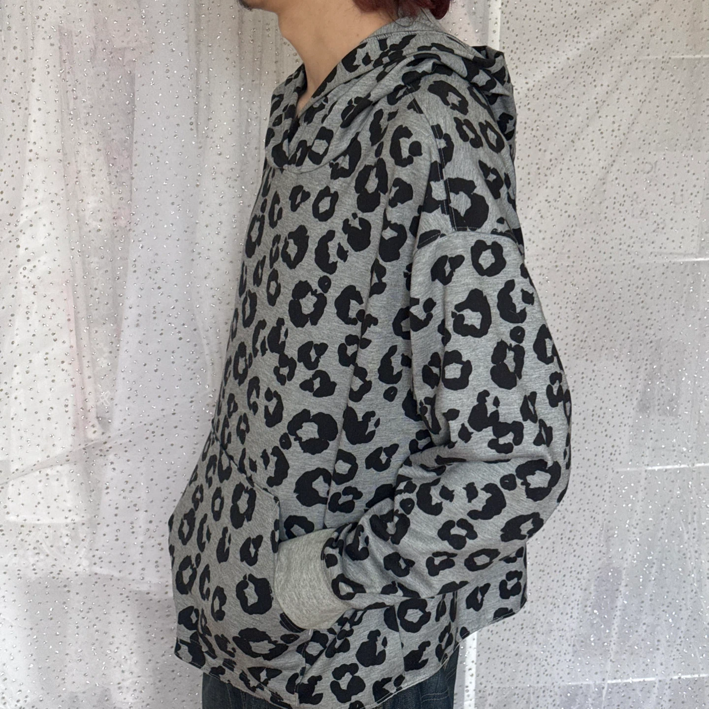 Joe Fresh Grey Leopard Print Hoodie